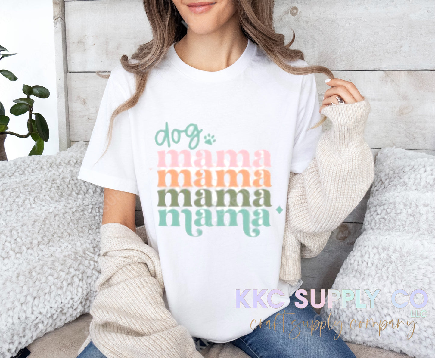 #84-Dog Mama DTF T-Shirt Transfer