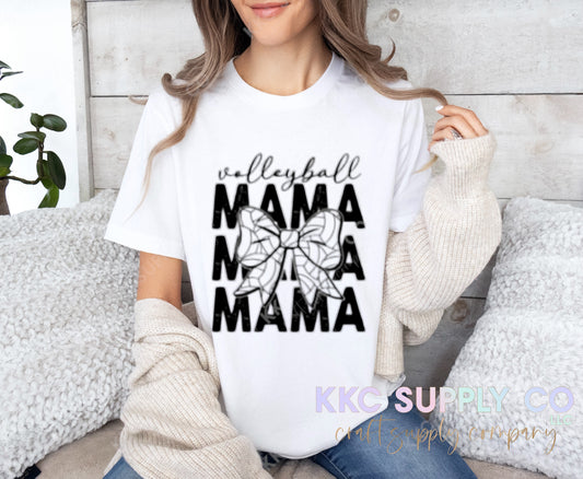 #80-Volleyball Bow Mama DTF T-Shirt Transfer