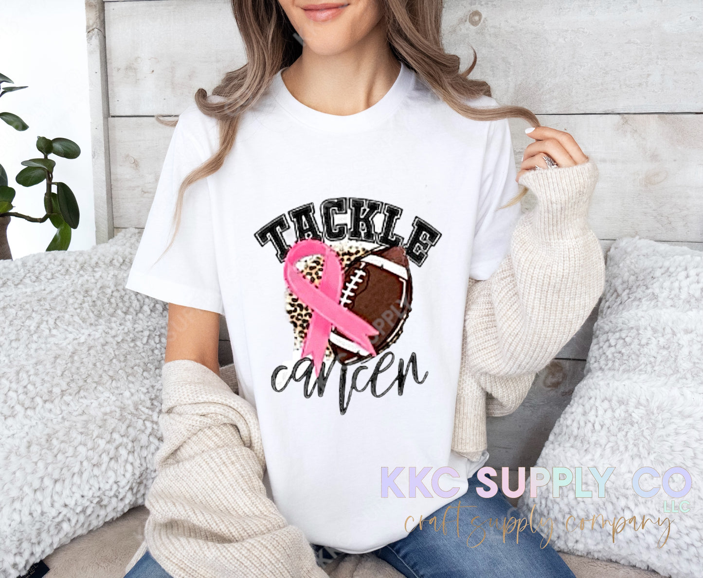 #68-Tackle Cancer DTF T-Shirt Transfer