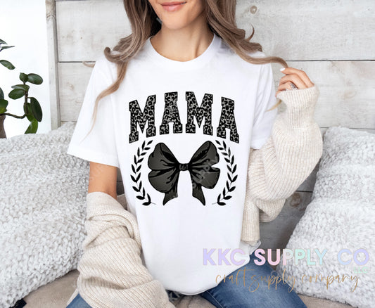 #100-Black Leopard Mama DTF T-Shirt Transfer