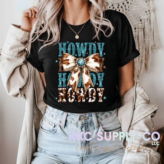 #149-Howdy Turquoise T-Shirt Transfer