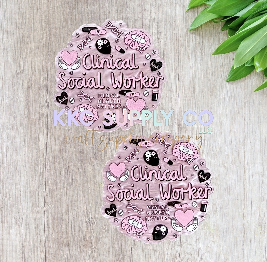 AT236-Clinical Social Worker-Acrylic Flatback