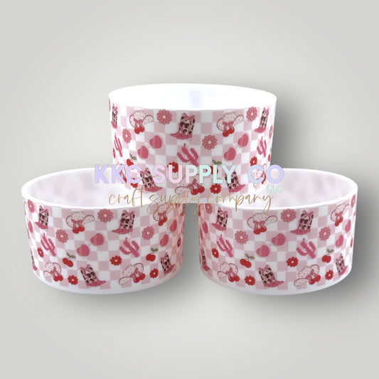 Checker Western Cowgirl Tumbler Boot