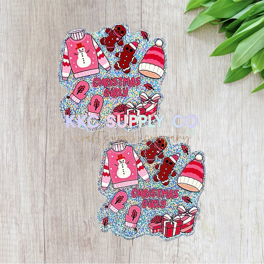 AT428-Christmas Girly-Acrylic Flatback