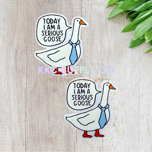 AT432-Today I Am A Serious Goose-Acrylic Flatback