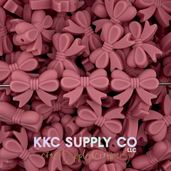 Bows (Horizontal) Silicone Focal Bead-New colors added 3/1/26