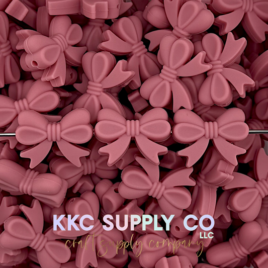 Bows (Horizontal) Silicone Focal Bead