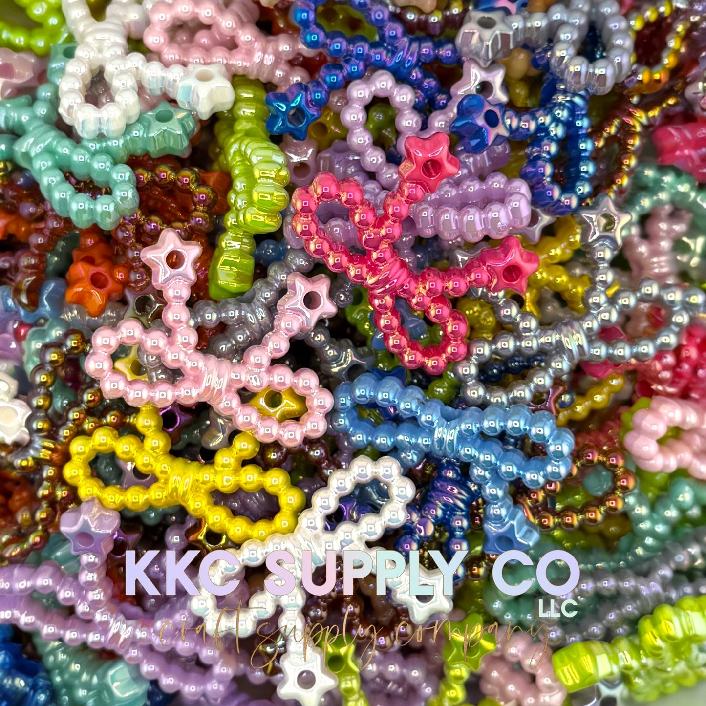 Bow Acrylic Bead - 10 Count