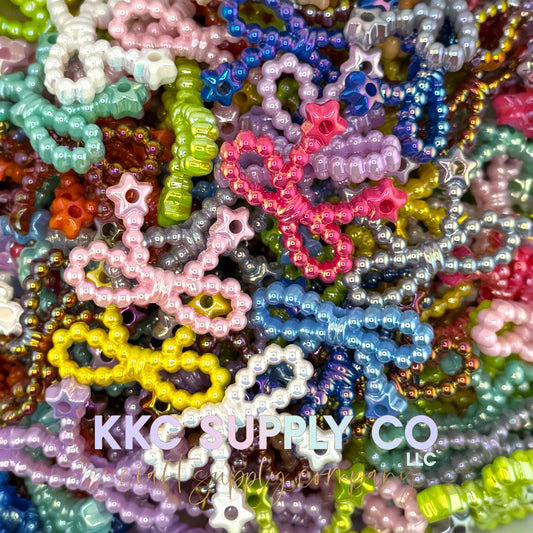 Bow Acrylic Bead - 10 Count