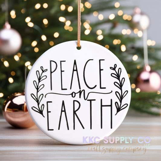 UVCO08-Peace On Earth UV DTF Christmas Ornament Decal