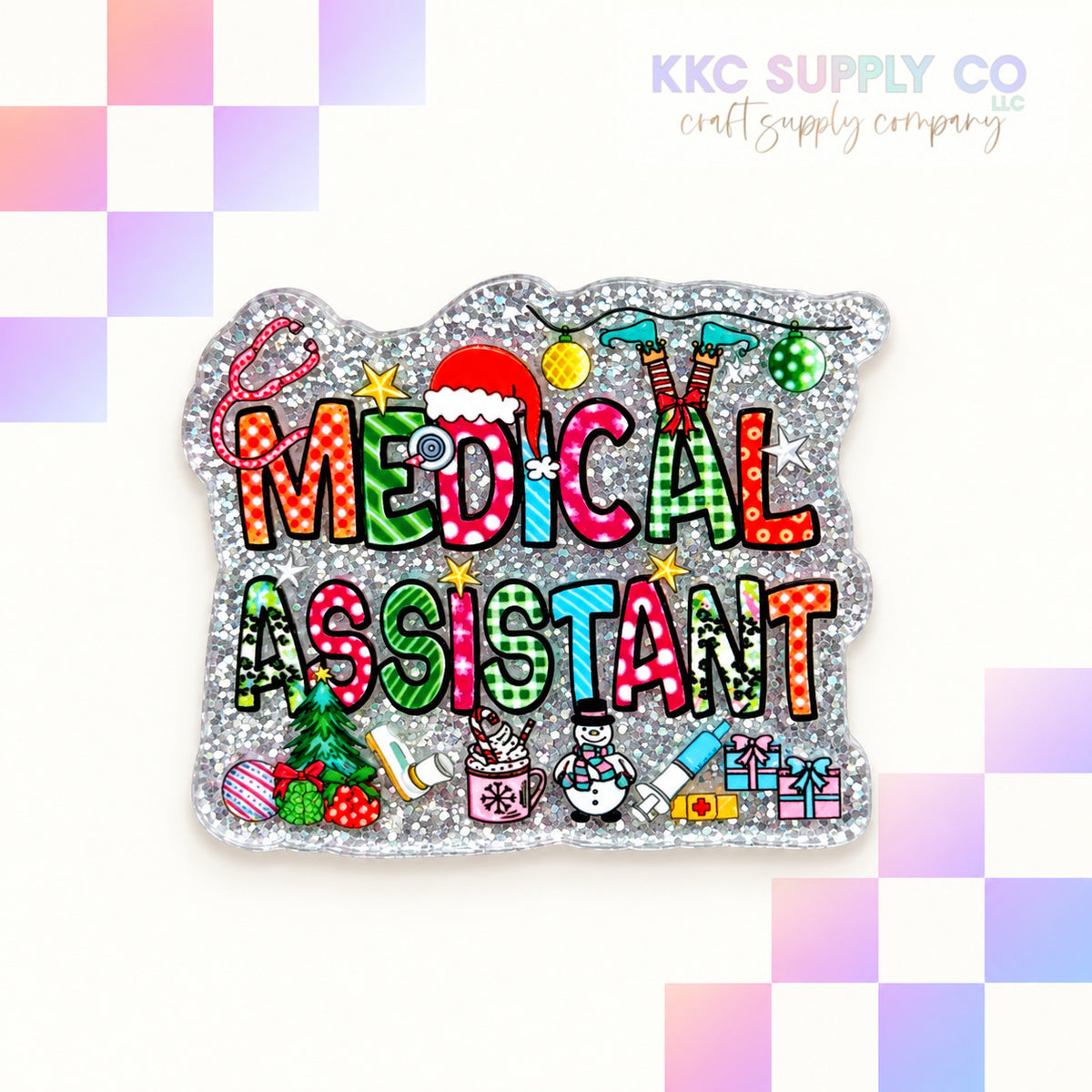 Christmas Medical Assistant acrylic flatback - KKC Supply Co