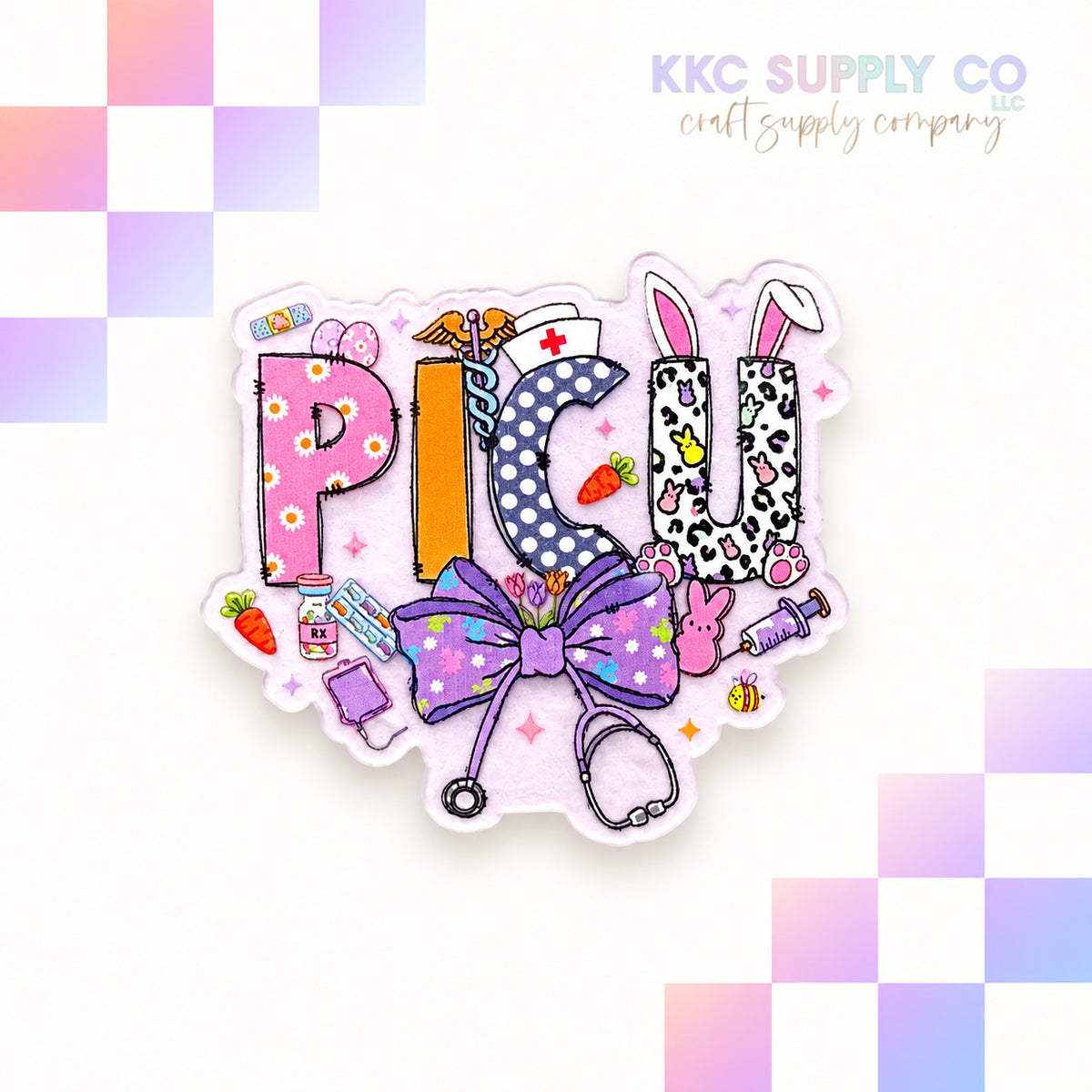 Easter PICU acrylic flatback - KKC Supply Co