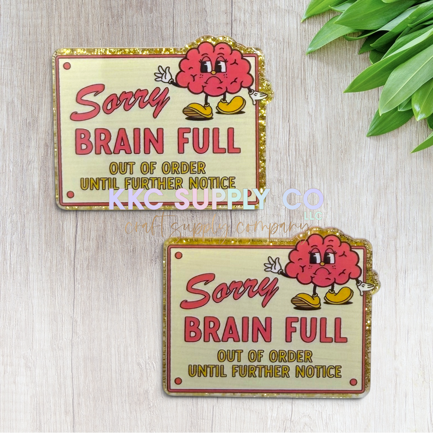 Sorry Brain Full acrylic flatback
