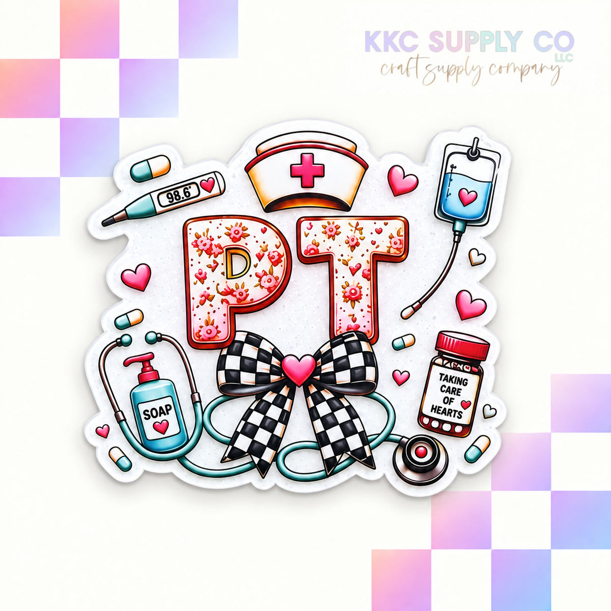 PT medical acrylic flatback
