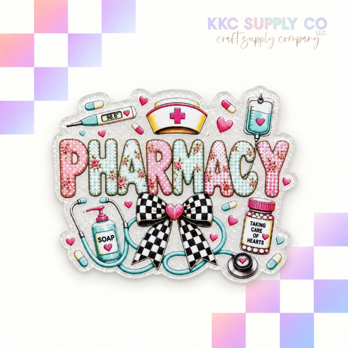 Pharmacy medical acrylic flatback