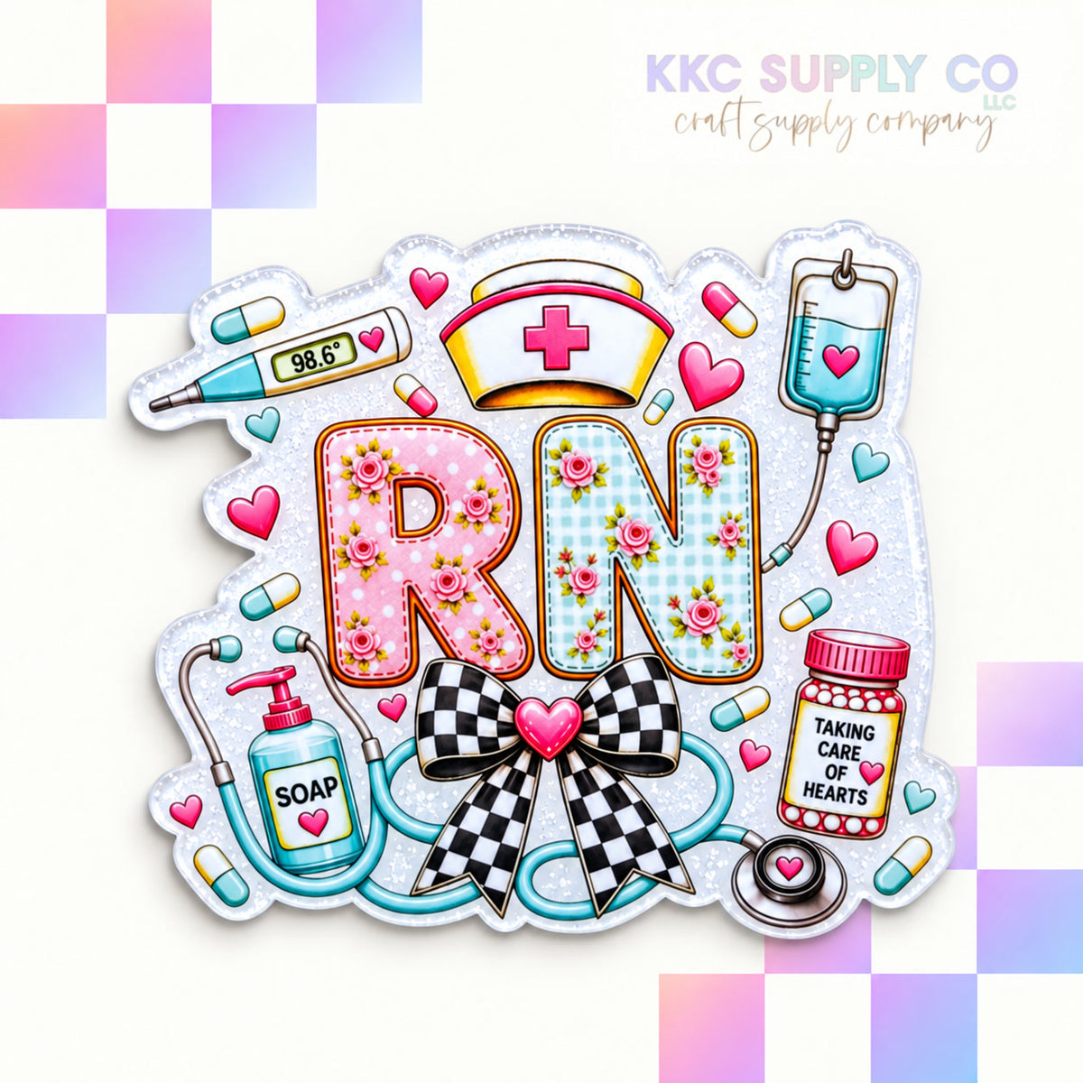 RN medical acrylic flatback