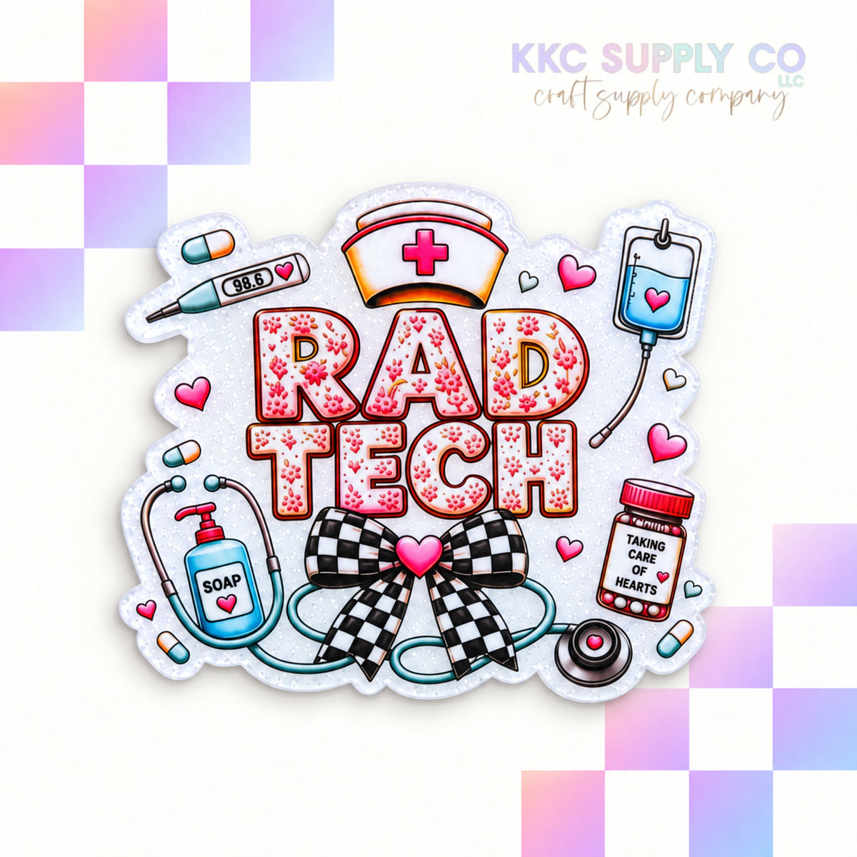 Rad Tech medical acrylic flatback