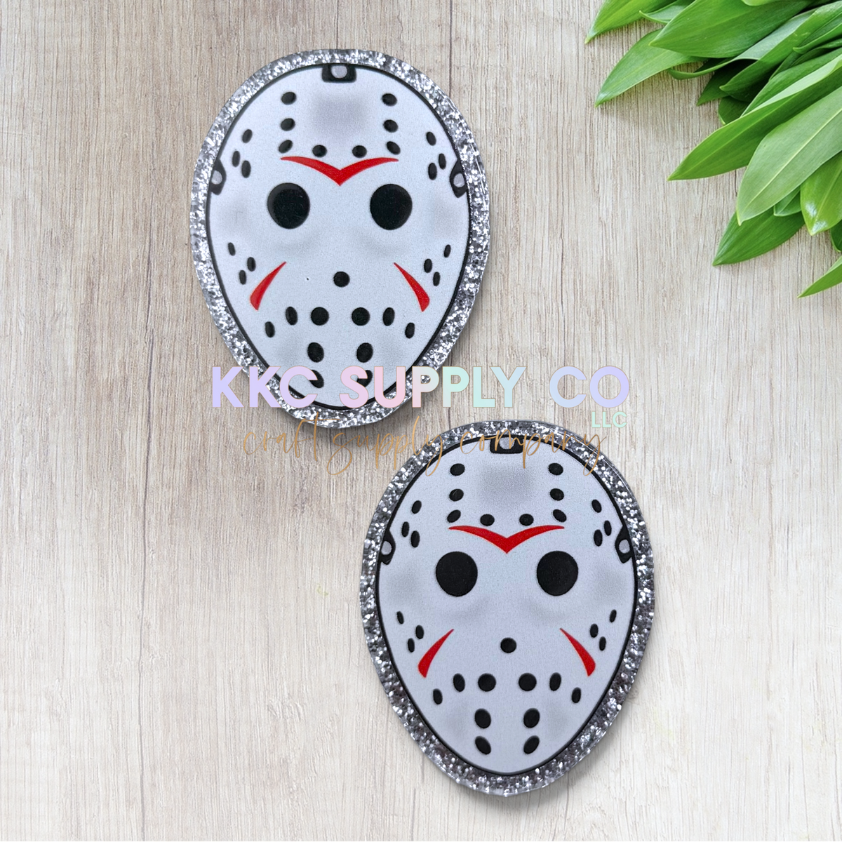 Hockey mask horror acrylic flatback