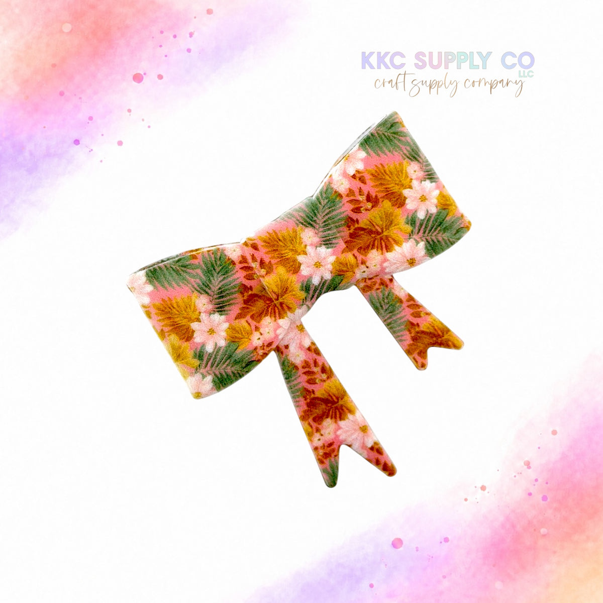 Autumn Vibes Large Bow Silicone Focal Bead