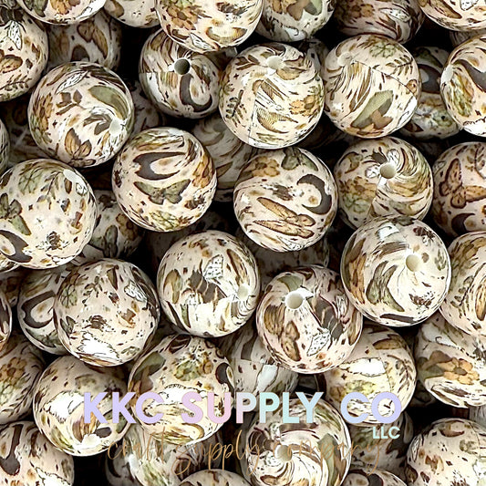 SP234-Fairy Garden Printed Silicone Beads