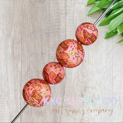 SP241-Bookish Girly Silicone Beads