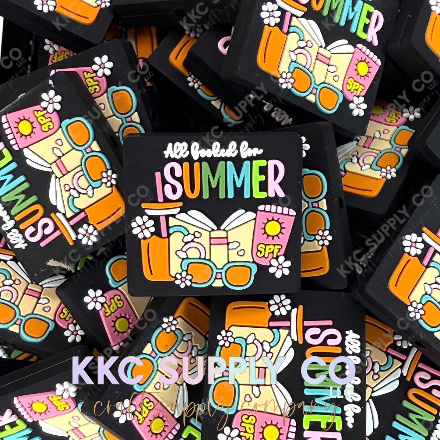 All Booked For Summer Silicone Focal Bead-KKCSC Exclusive