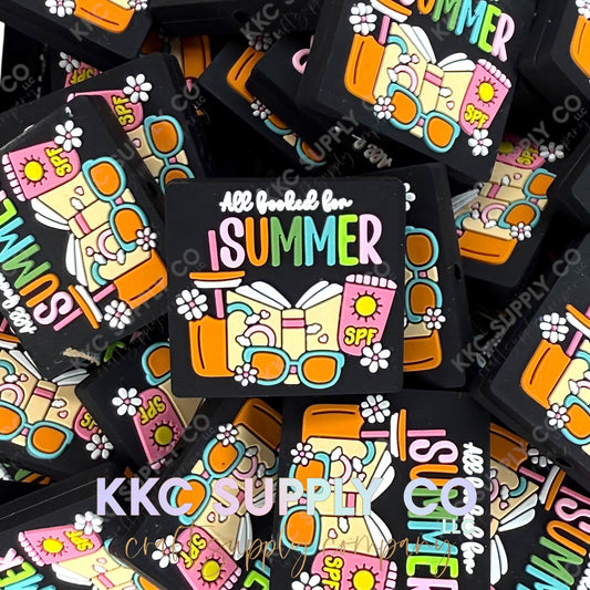 All Booked For Summer Silicone Focal Bead-KKCSC Exclusive