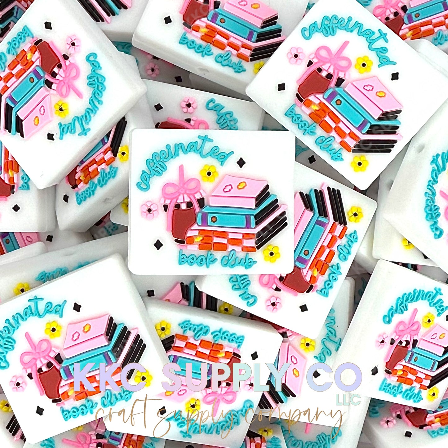 Caffeinated Book Club Silicone Focal Bead-KKCSC Exclusive