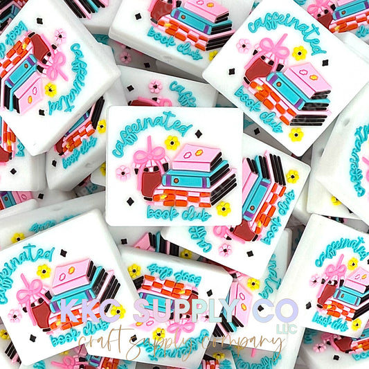 Caffeinated Book Club Silicone Focal Bead-KKCSC Exclusive