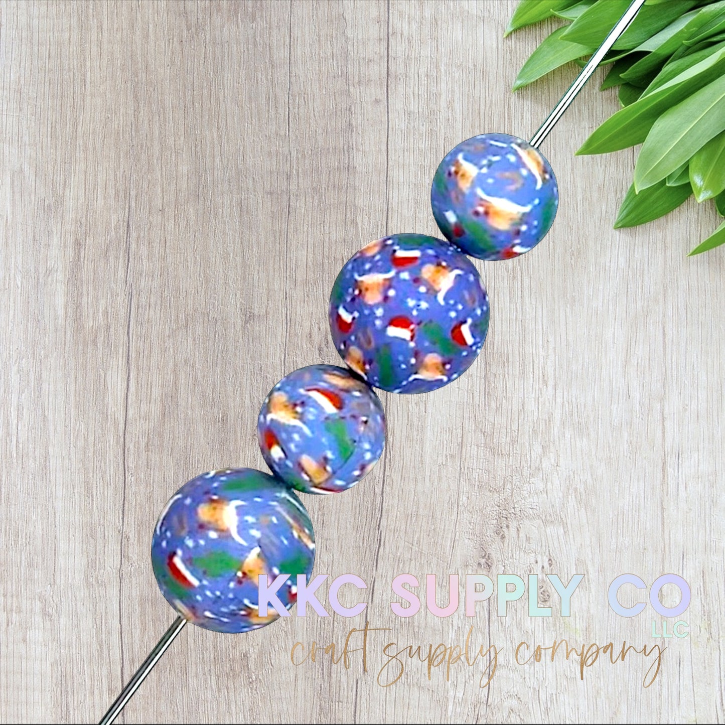 SP239-Holly Jolly Heifer Silicone Beads