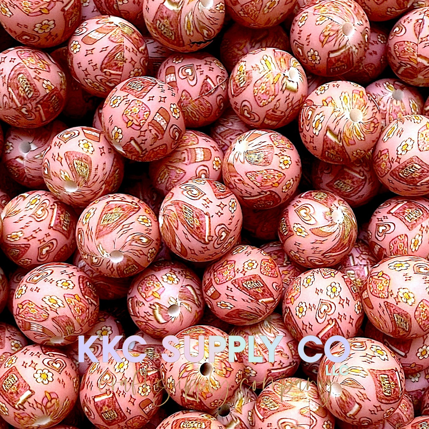 SP241-Bookish Girly Silicone Beads