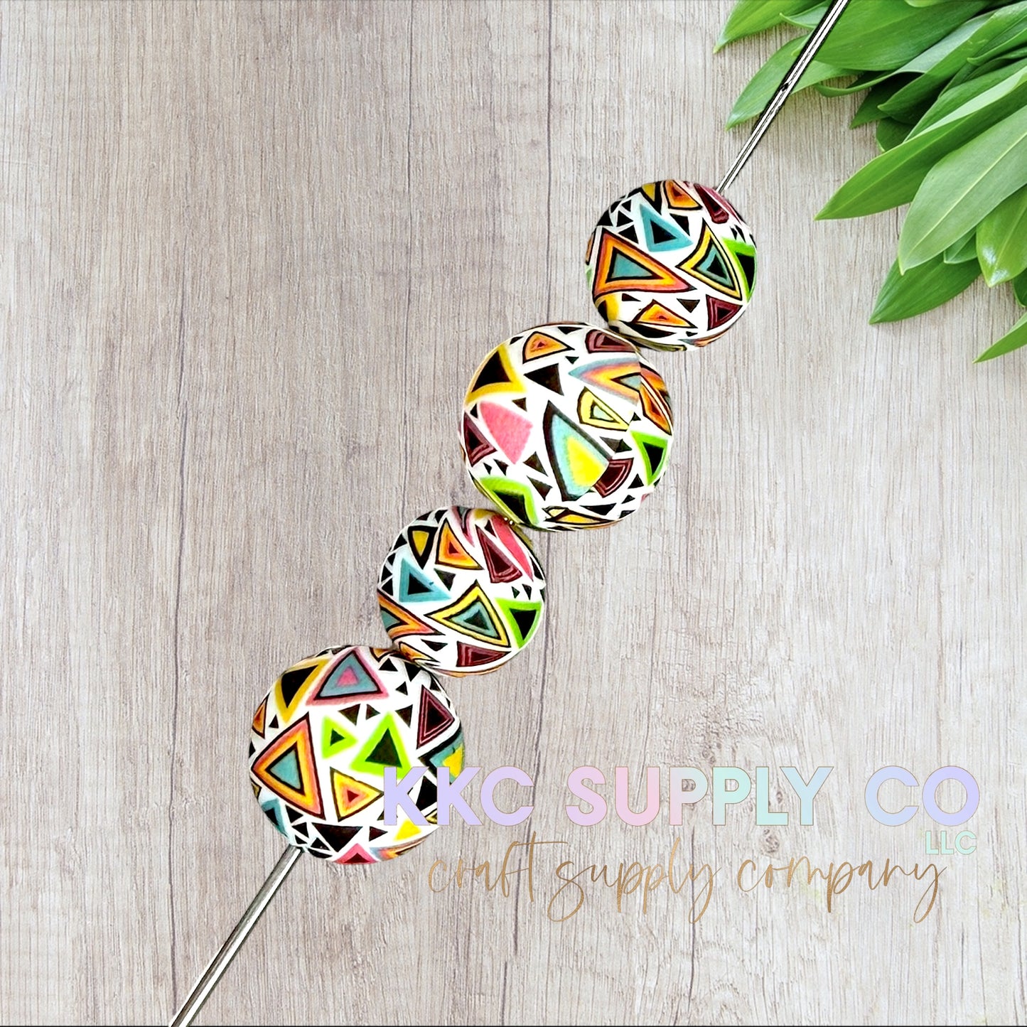 SP230-90's Party Printed Silicone Beads