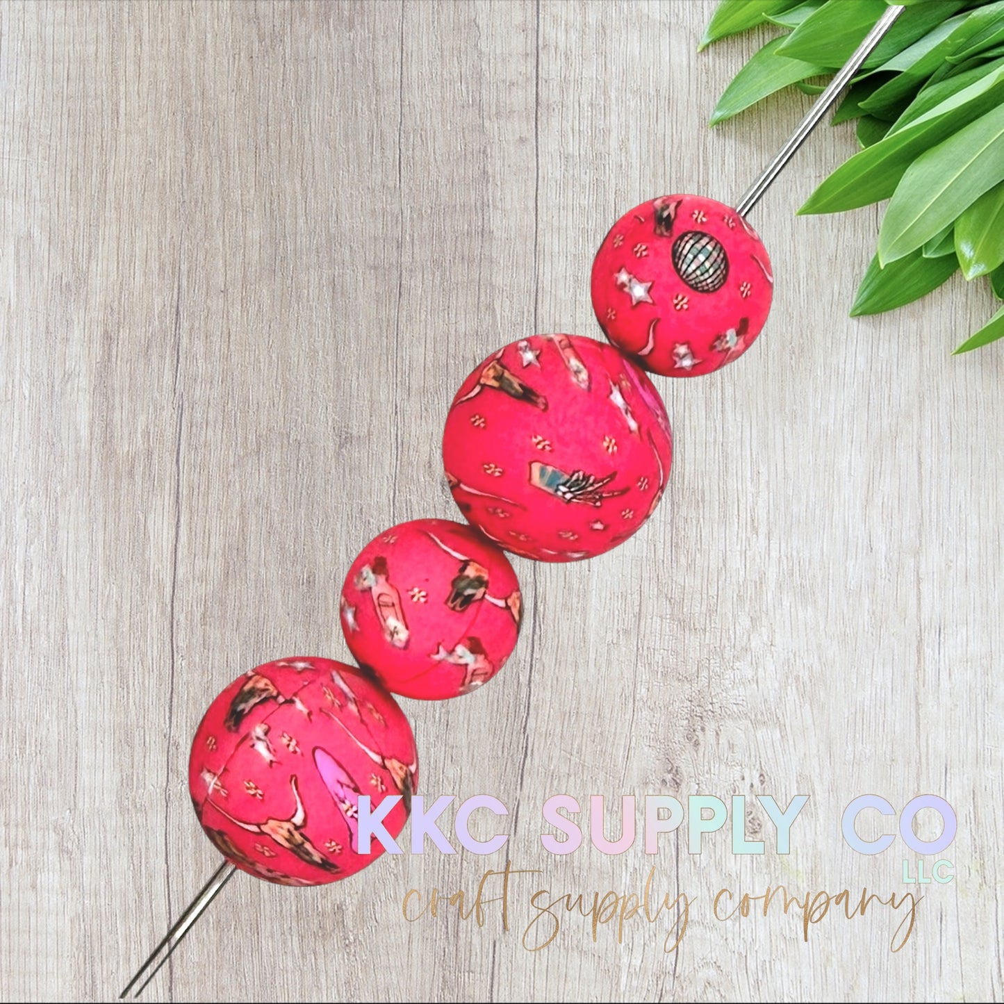 SP237-Bougie Cowgirl Silicone Beads