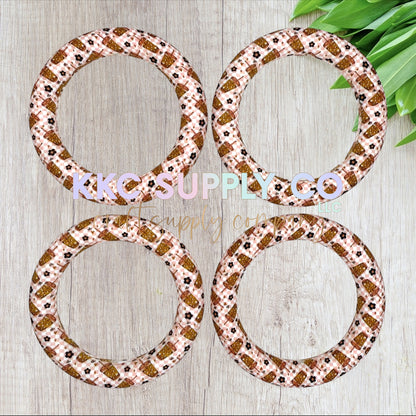 SP235-Checkered Latte Silicone Beads