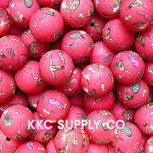 SP237-Bougie Cowgirl Silicone Beads