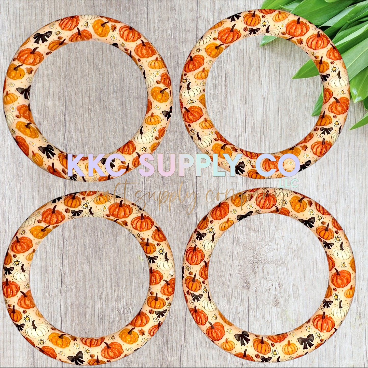 SP227-Pumpkin Patch Printed Silicone Beads