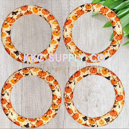 SP227-Pumpkin Patch Printed Silicone Beads