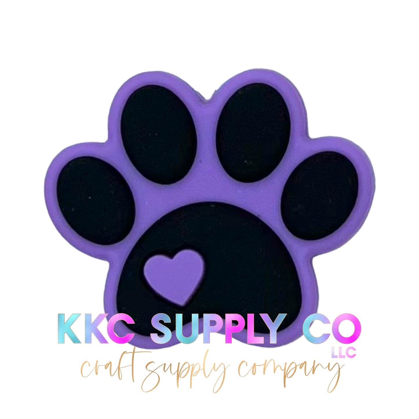 Puppy Love Paw Print Focal Bead