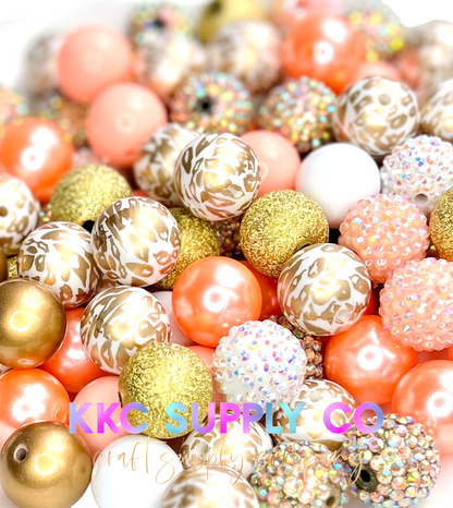 High Class Leopard Bubblegum Bead Mix 20mm