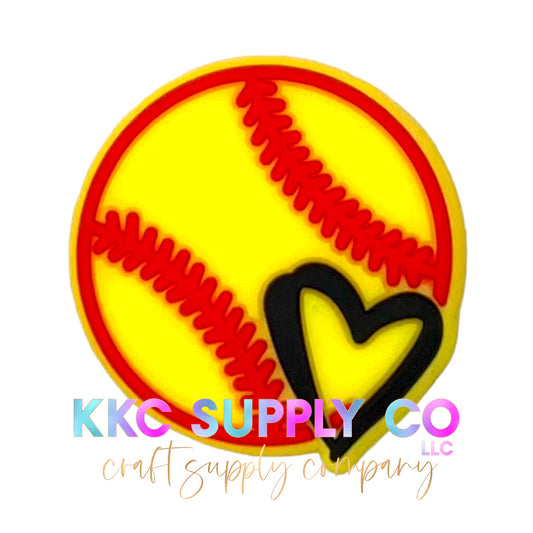 Softball Love Focal Bead