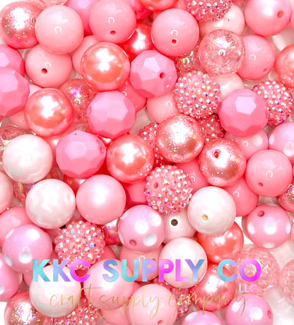 Light Pink Bubblegum Bead Mix 20mm