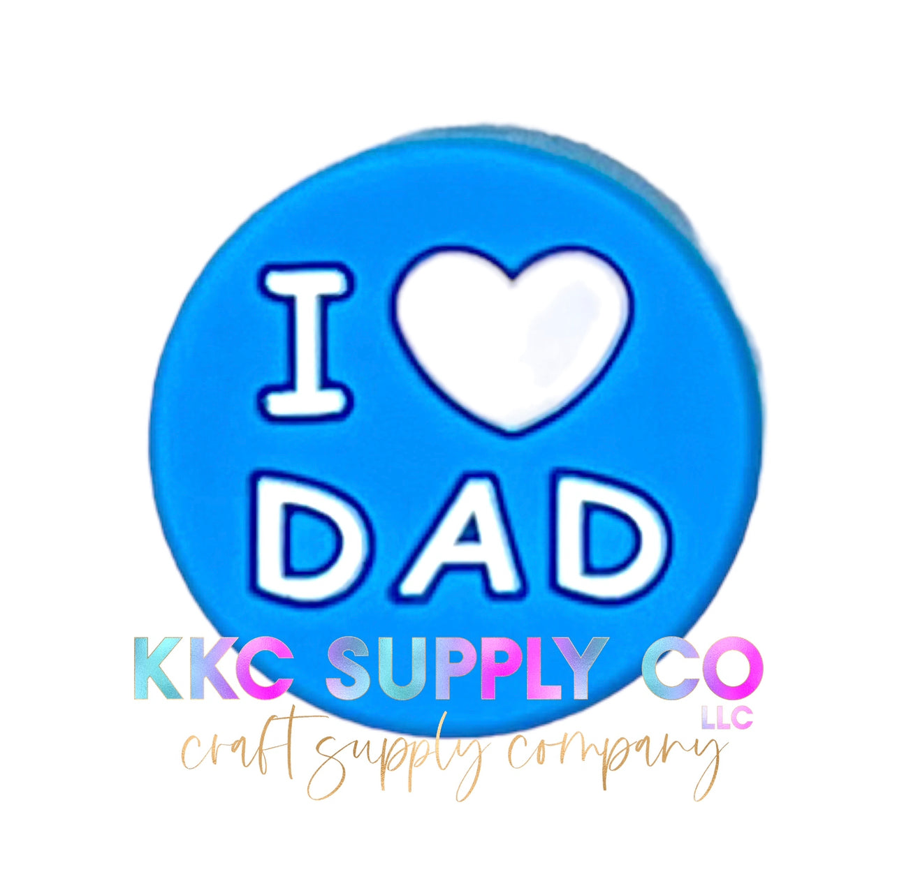 I Love Dad Silicone Focal Bead