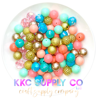 Tropical Vibes Bubblegum Bead Mix 20mm