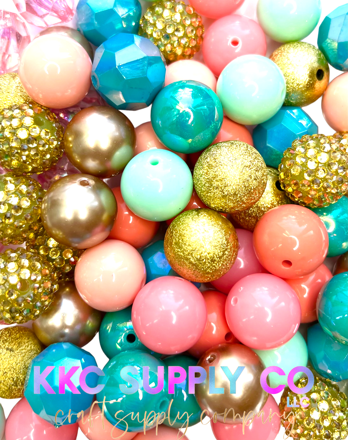 Tropical Vibes Bubblegum Bead Mix 20mm