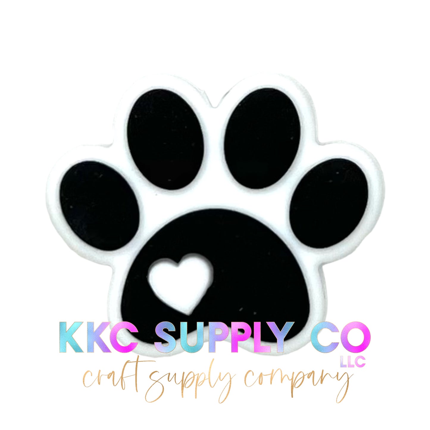 Puppy Love Paw Print Focal Bead