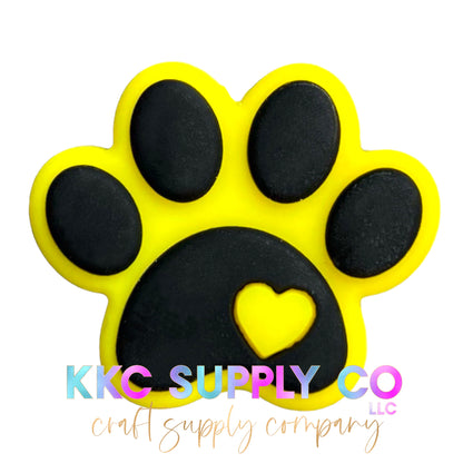 Puppy Love Paw Print Focal Bead