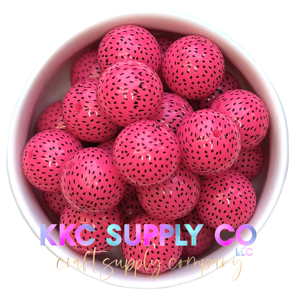 Watermelon Seed Bubblegum Beads 20mm
