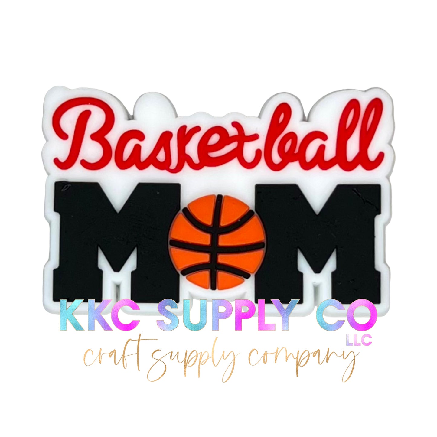 Basketball Mom Silicone Focal Bead